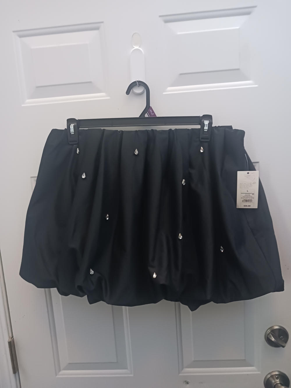 Target Black Bubble Mini Skirt with Teardrop Embellishments